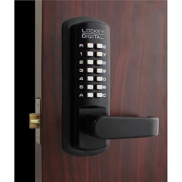 Lockey Usa Lockey USA 3835 JB-MG Jet Black & Marine Grade Mechanical Keyless Lever Lock with Passage Function 3835 JB/MG - main